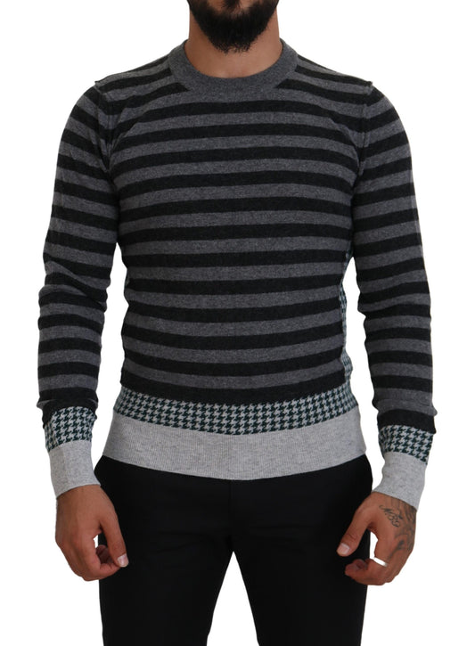 Dolce & Gabbana Elegant Striped Wool Crewneck Sweater IT44 / XS