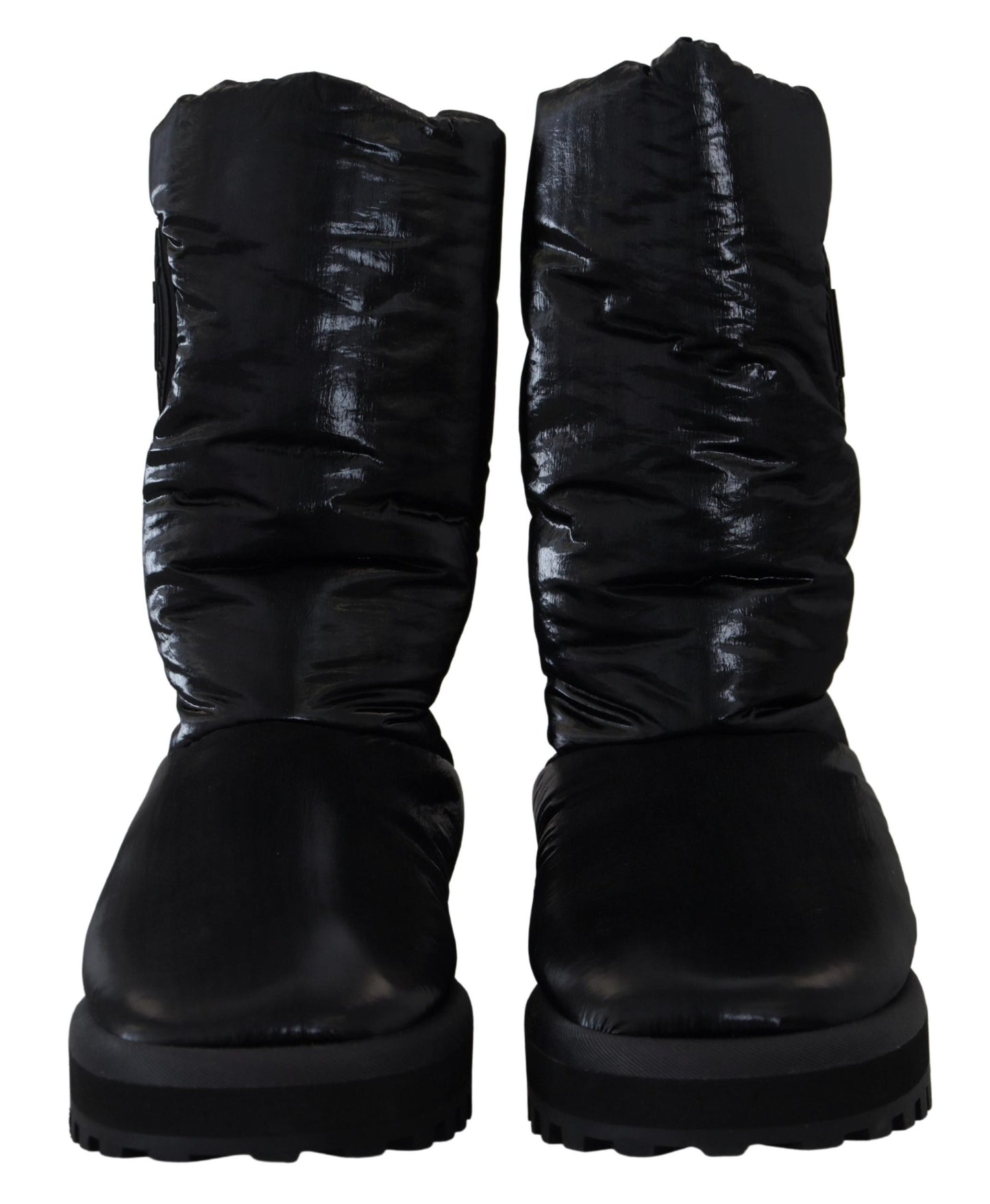 Dolce & Gabbana Elegant Mid-Calf Boots in Black Polyester EU44 / US11