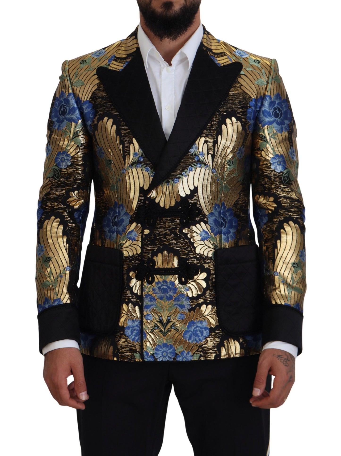 Dolce & Gabbana Elegant Floral Evening Party Blazer