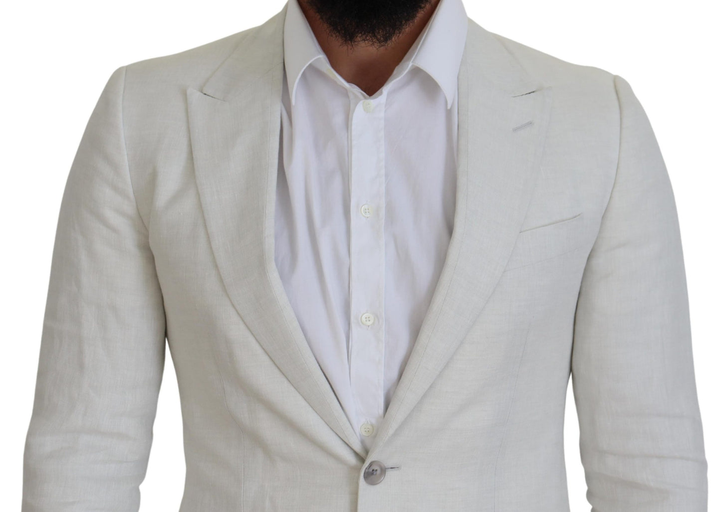 Dolce & Gabbana Elegant White Sicilia Single Breasted Blazer IT44 / XS