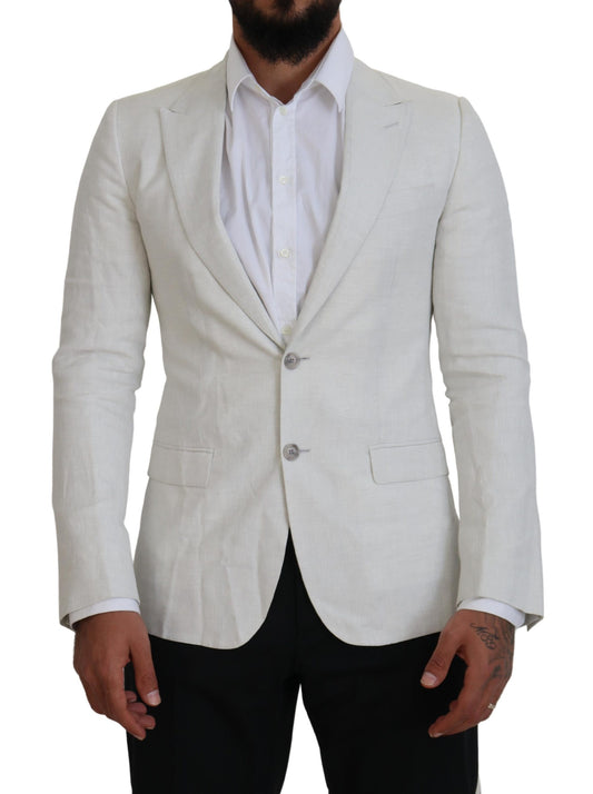 Dolce & Gabbana Elegant White Sicilia Single Breasted Blazer IT44 / XS