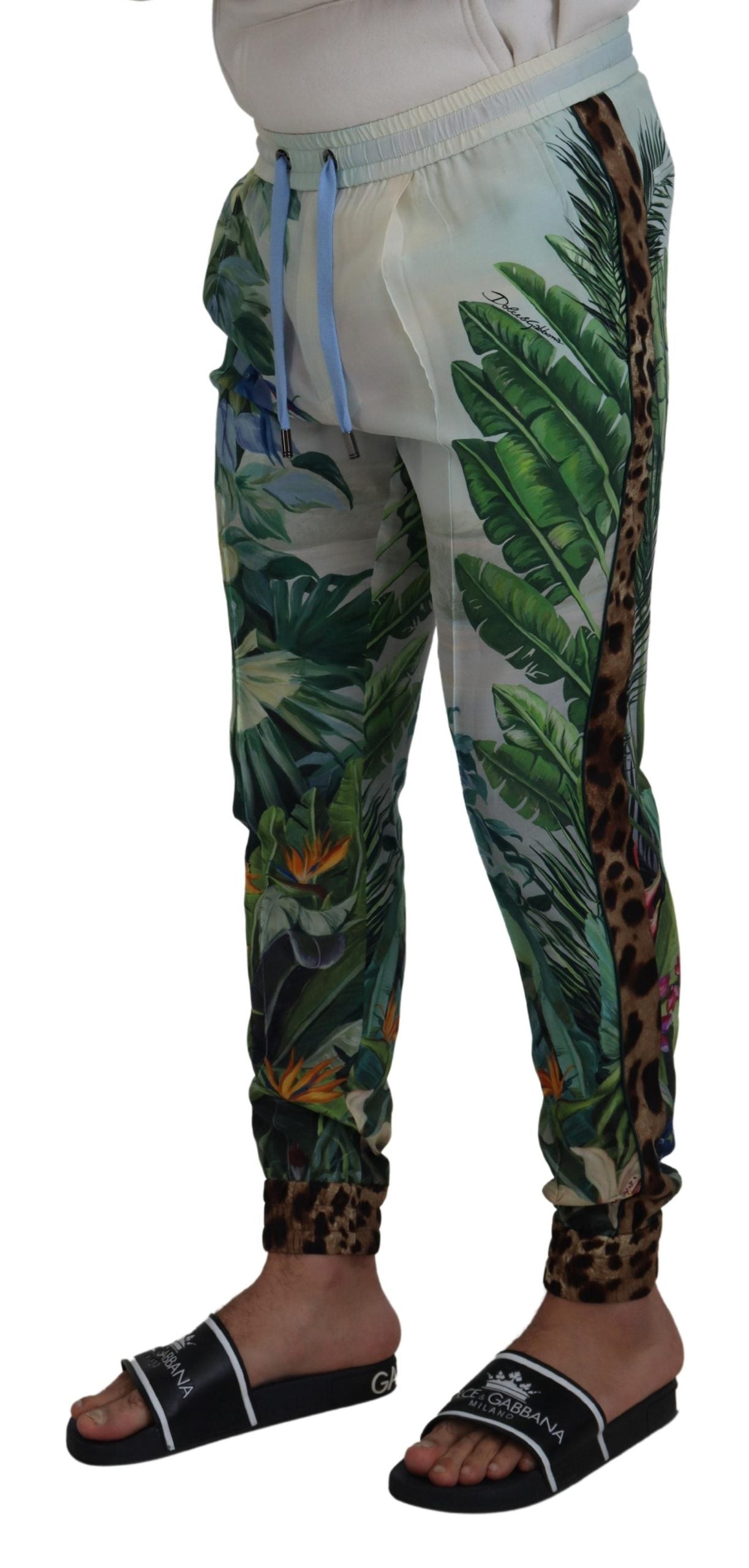 Dolce & Gabbana Multicolor Silk Statement Pants IT48 / M