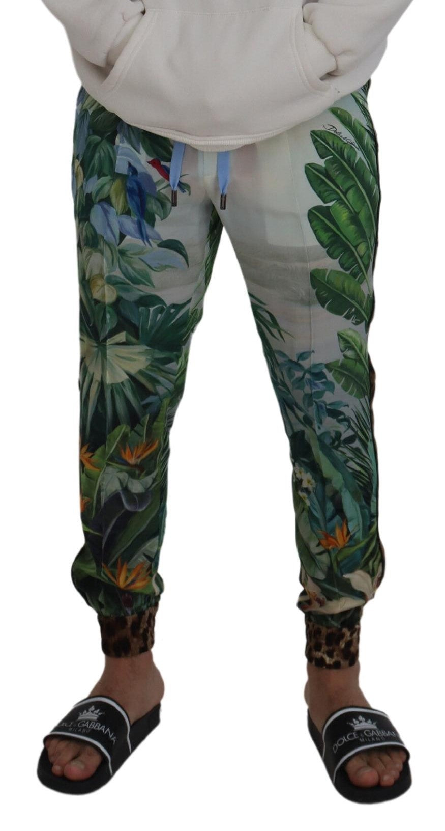 Dolce & Gabbana Multicolor Silk Statement Pants IT48 / M