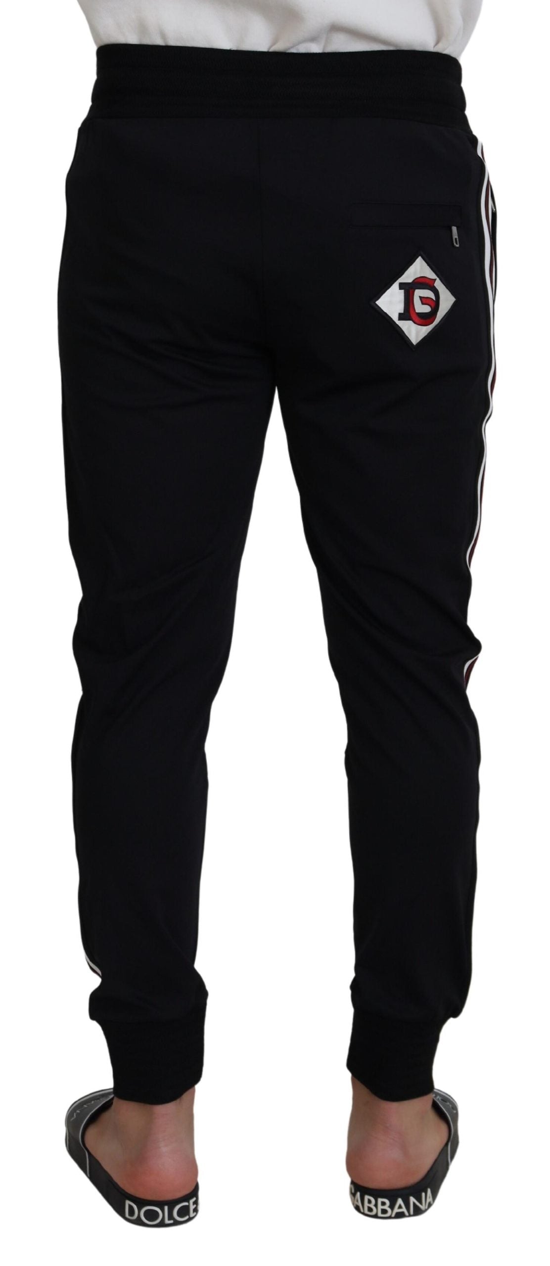 Dolce & Gabbana Chic Black Cotton Designer Trousers IT46 / S