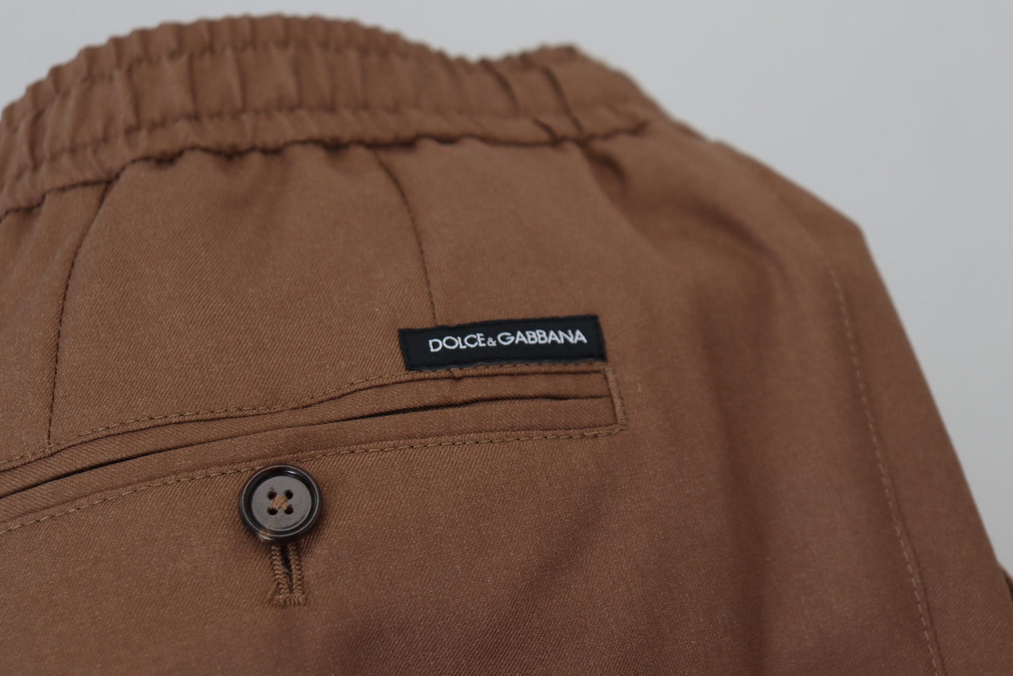 Dolce & Gabbana Chic Brown Cashmere-Silk Jogger Pants IT48 / M