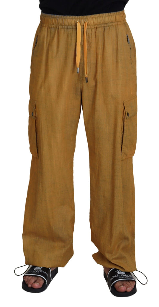 Dolce & Gabbana Elegant Italian Linen Trousers IT48 / M