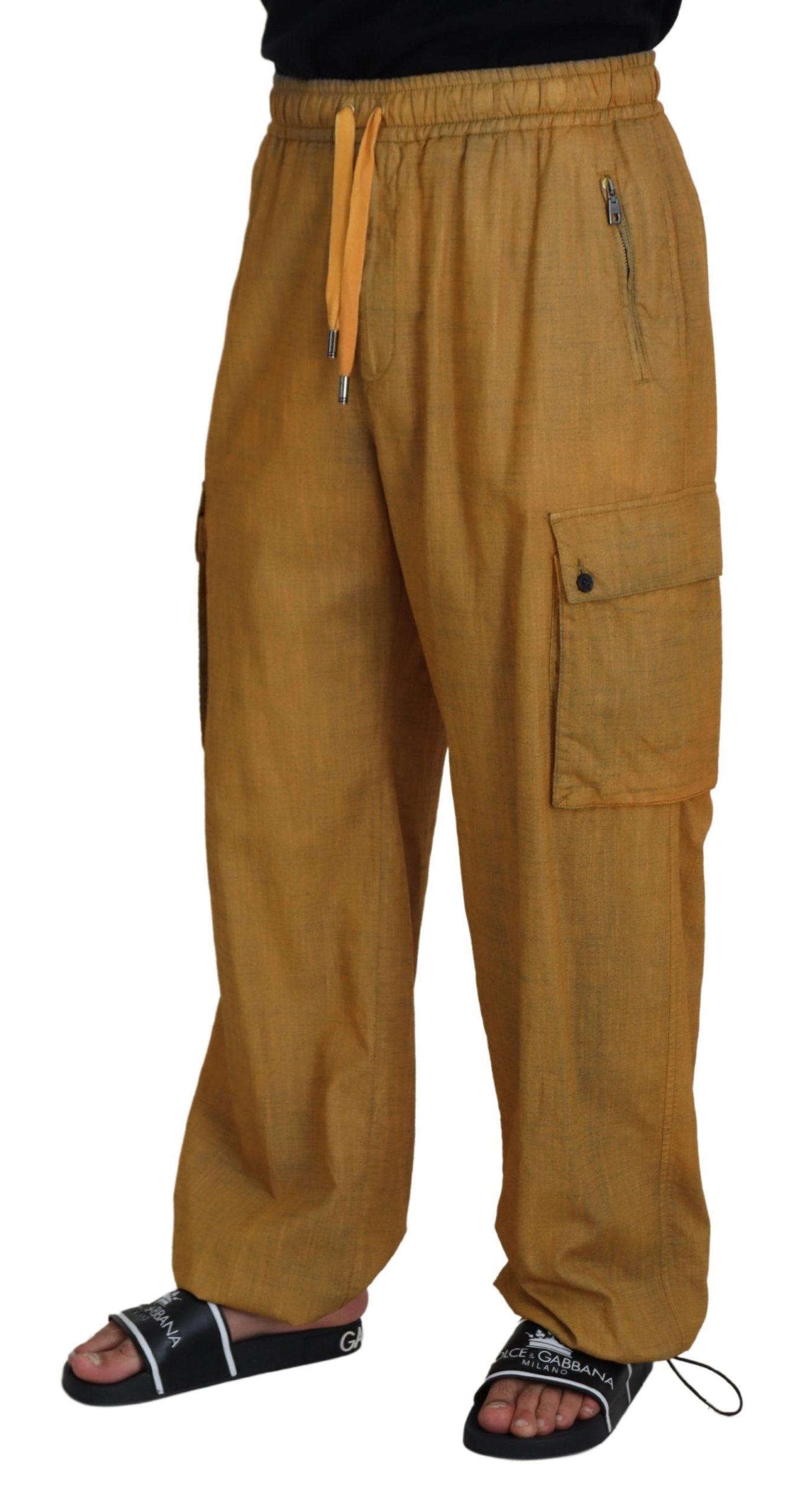 Dolce & Gabbana Elegant Italian Linen Trousers IT48 / M