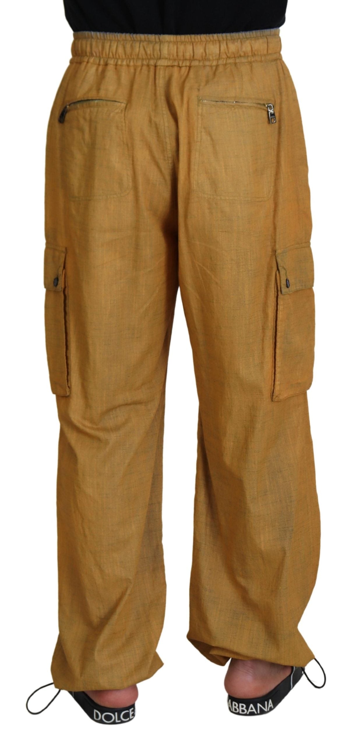 Dolce & Gabbana Elegant Italian Linen Trousers IT48 / M