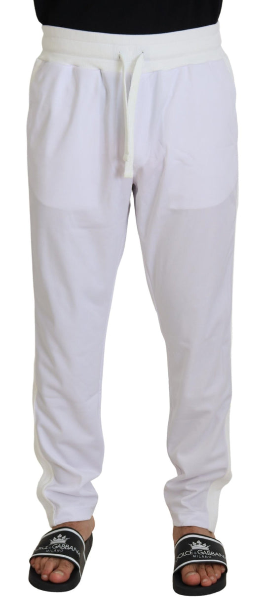 Dolce & Gabbana Elegant White Jogger Pants for Sophisticated Comfort IT48 / M