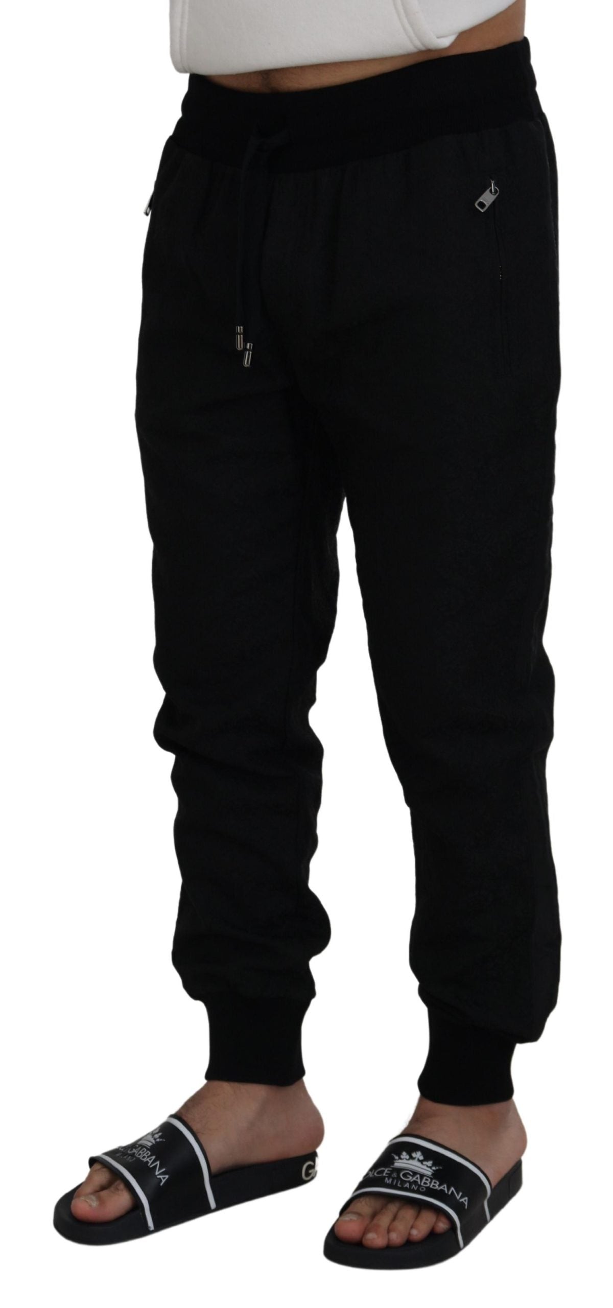 Dolce & Gabbana Elegant Black Jogger Pants for the Modern Man IT52 / L