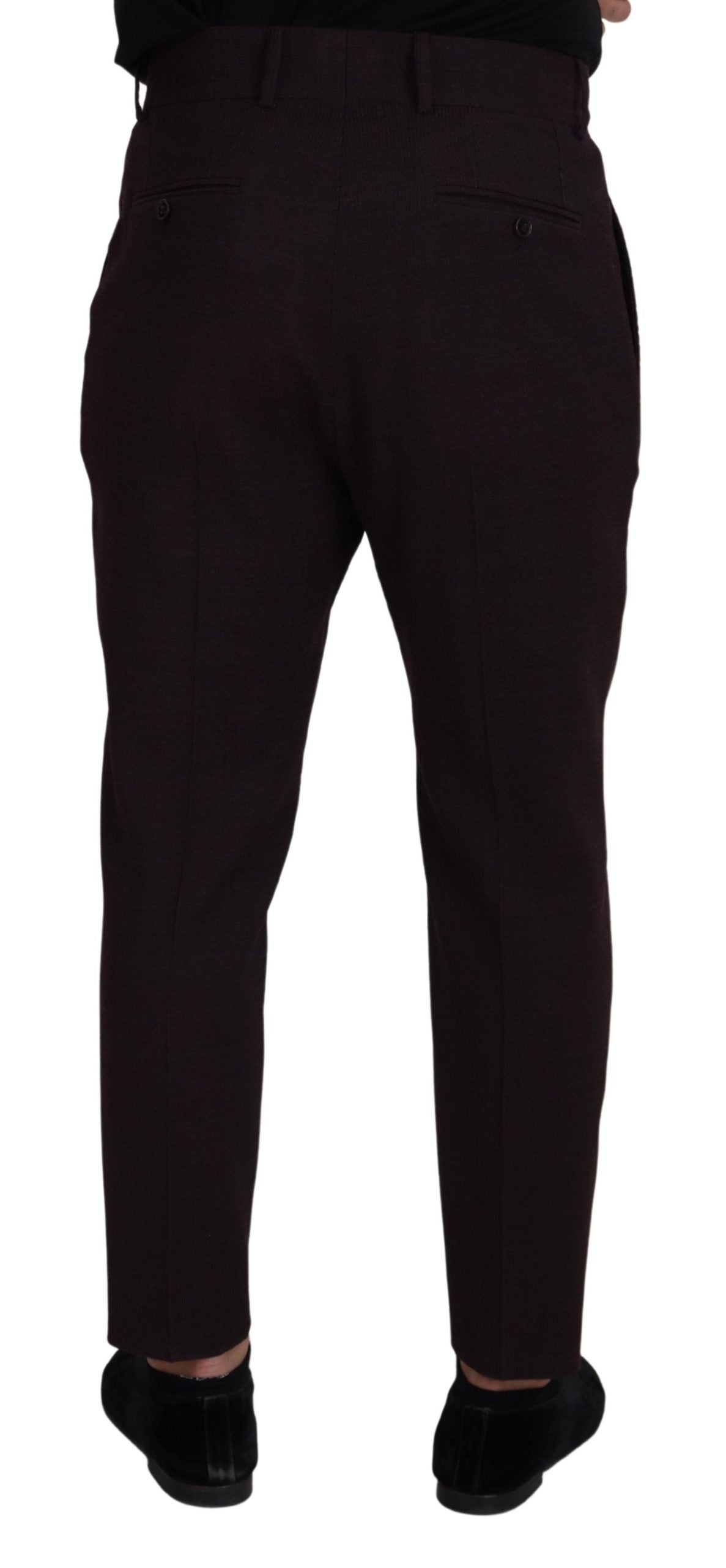 Dolce & Gabbana Elegant Brown Cotton Blend Trousers IT48 / M