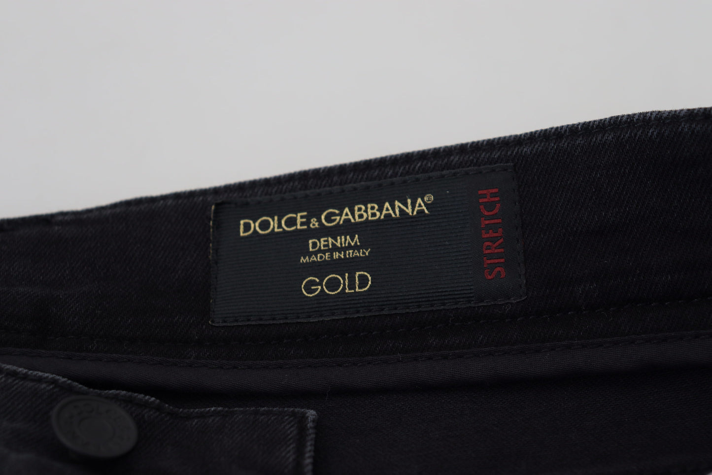 Dolce & Gabbana Sleek Black Cotton Blend Denim Pants IT50 / L