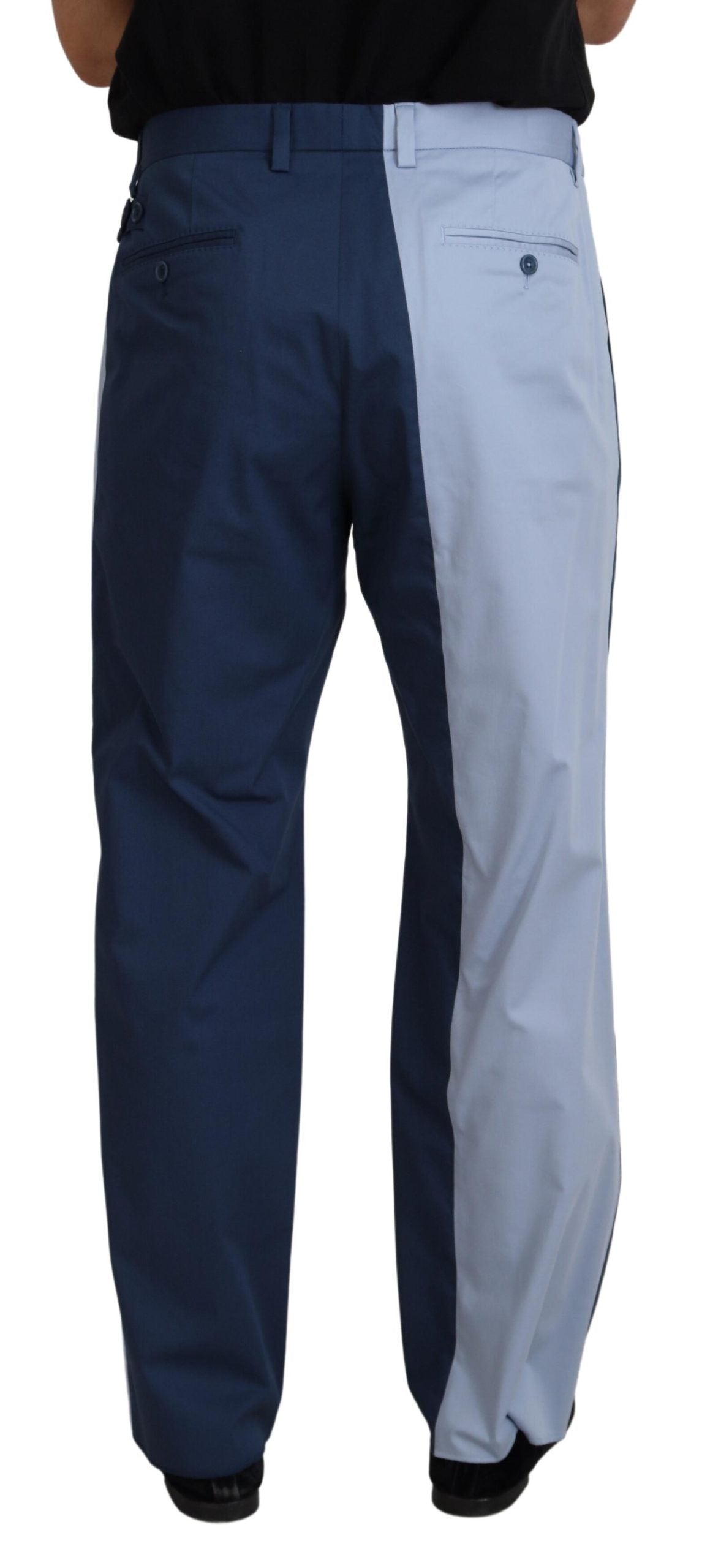 Dolce & Gabbana Elegant Blue Cotton Blend Pants for Men IT50 / L