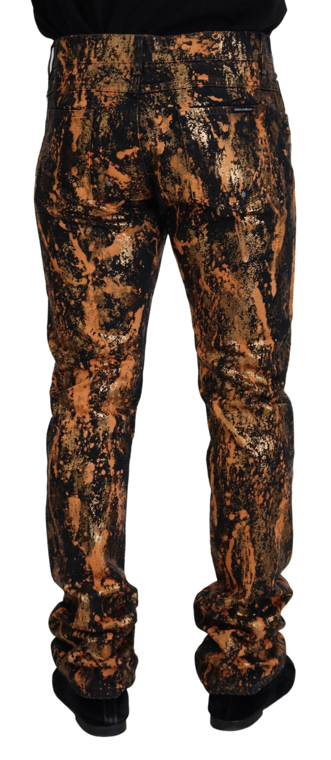 Dolce & Gabbana Golden Ash Cotton Denim Pants IT50 / L