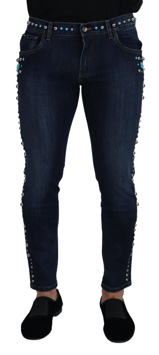 Dolce & Gabbana Studded Opulence Denim Jeans IT48 / M