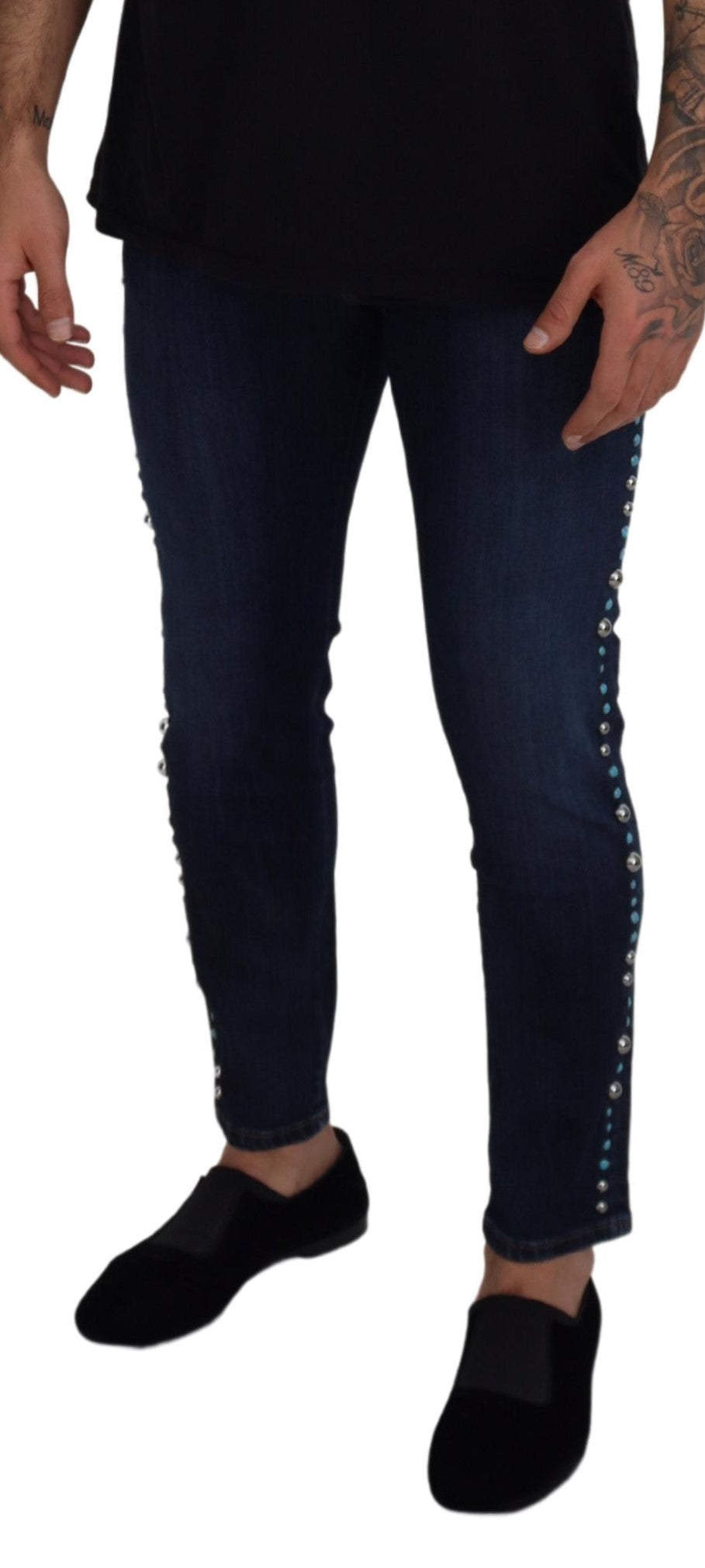 Dolce & Gabbana Studded Opulence Denim Jeans IT48 / M