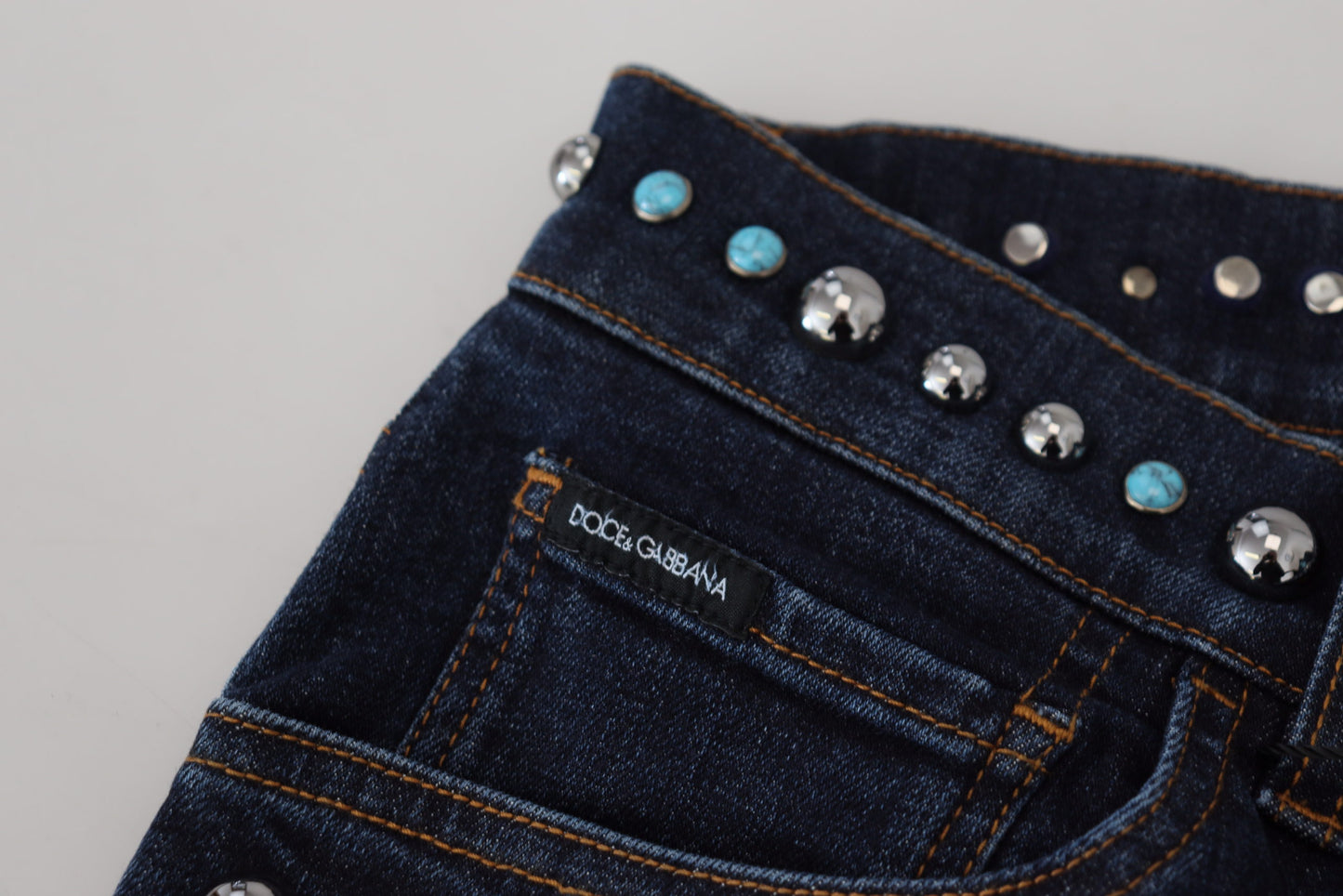 Dolce & Gabbana Studded Opulence Denim Jeans IT48 / M