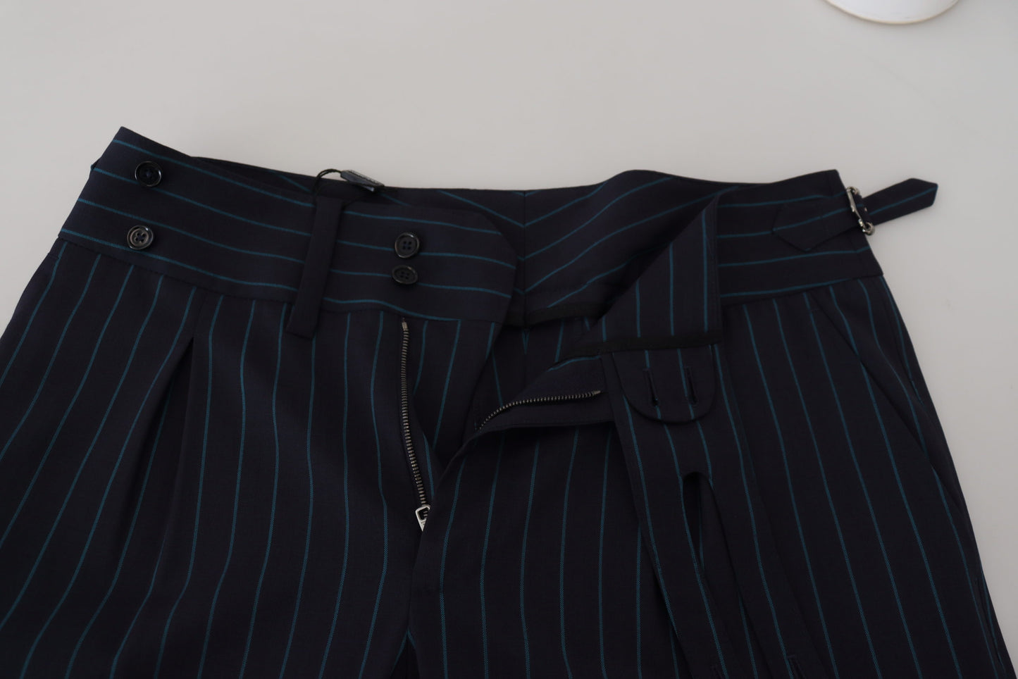 Dolce & Gabbana Elegant Stripe Virgin Wool Trousers IT50 / L