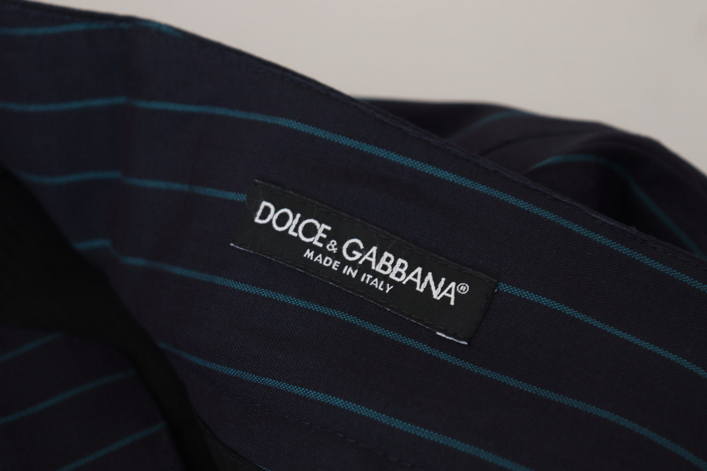 Dolce & Gabbana Elegant Stripe Virgin Wool Trousers IT50 / L