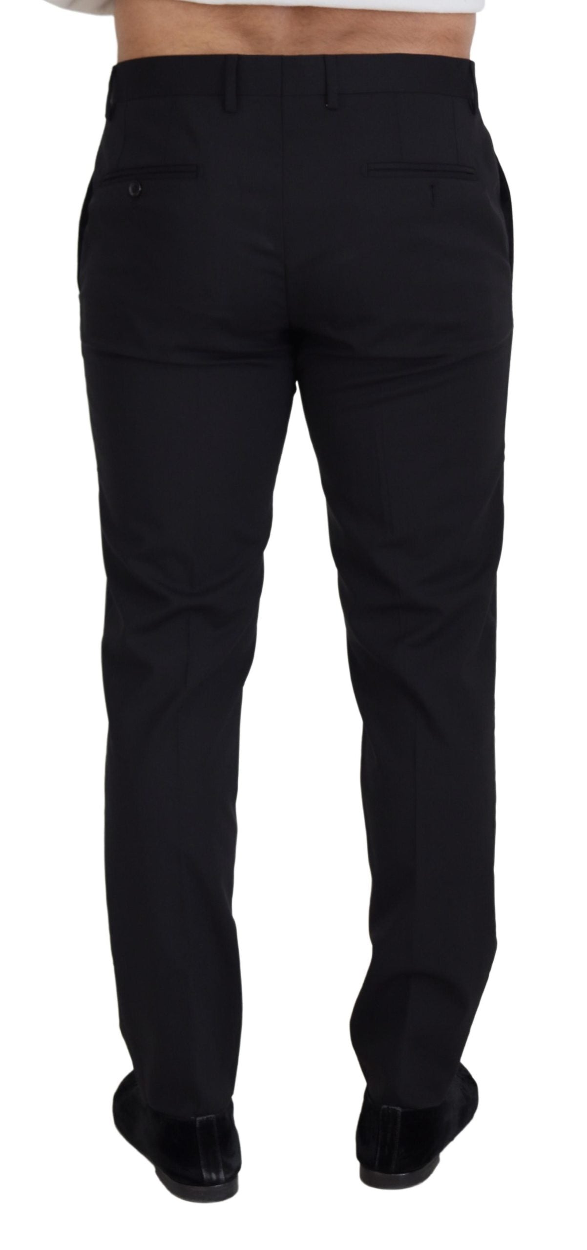 Dolce & Gabbana Elegant Black Wool Blend Trousers IT50 / L