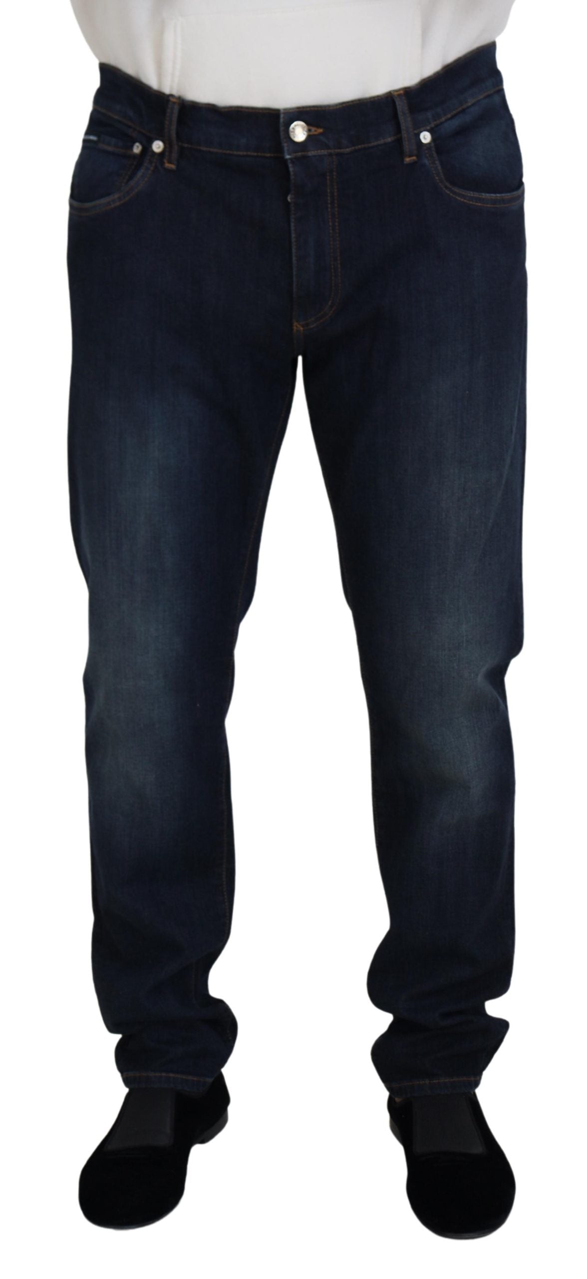 Dolce & Gabbana Elegant Blue Denim Pants IT44 / XS