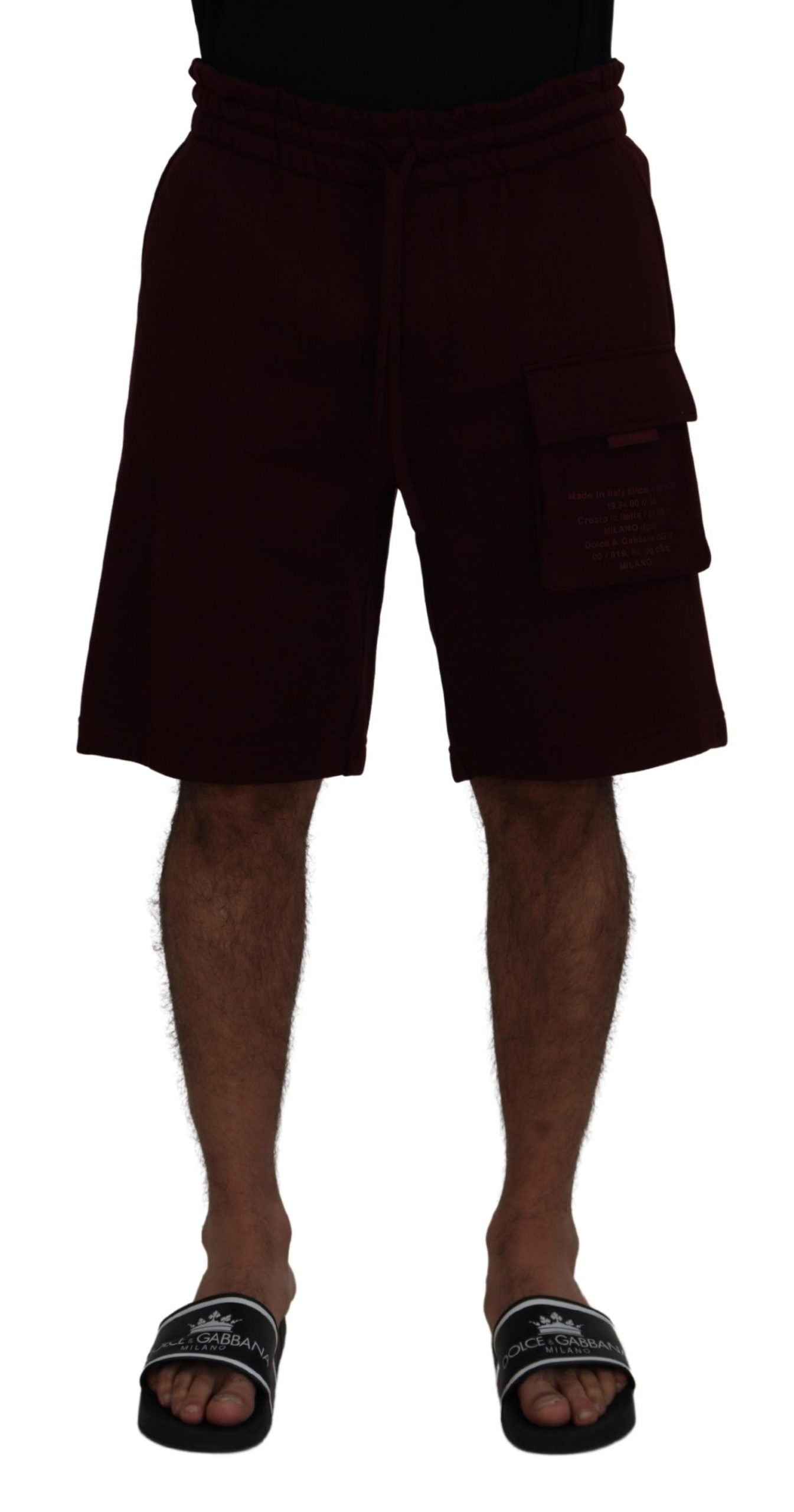 Dolce & Gabbana Elegant Maroon Tailored Shorts IT50 / L