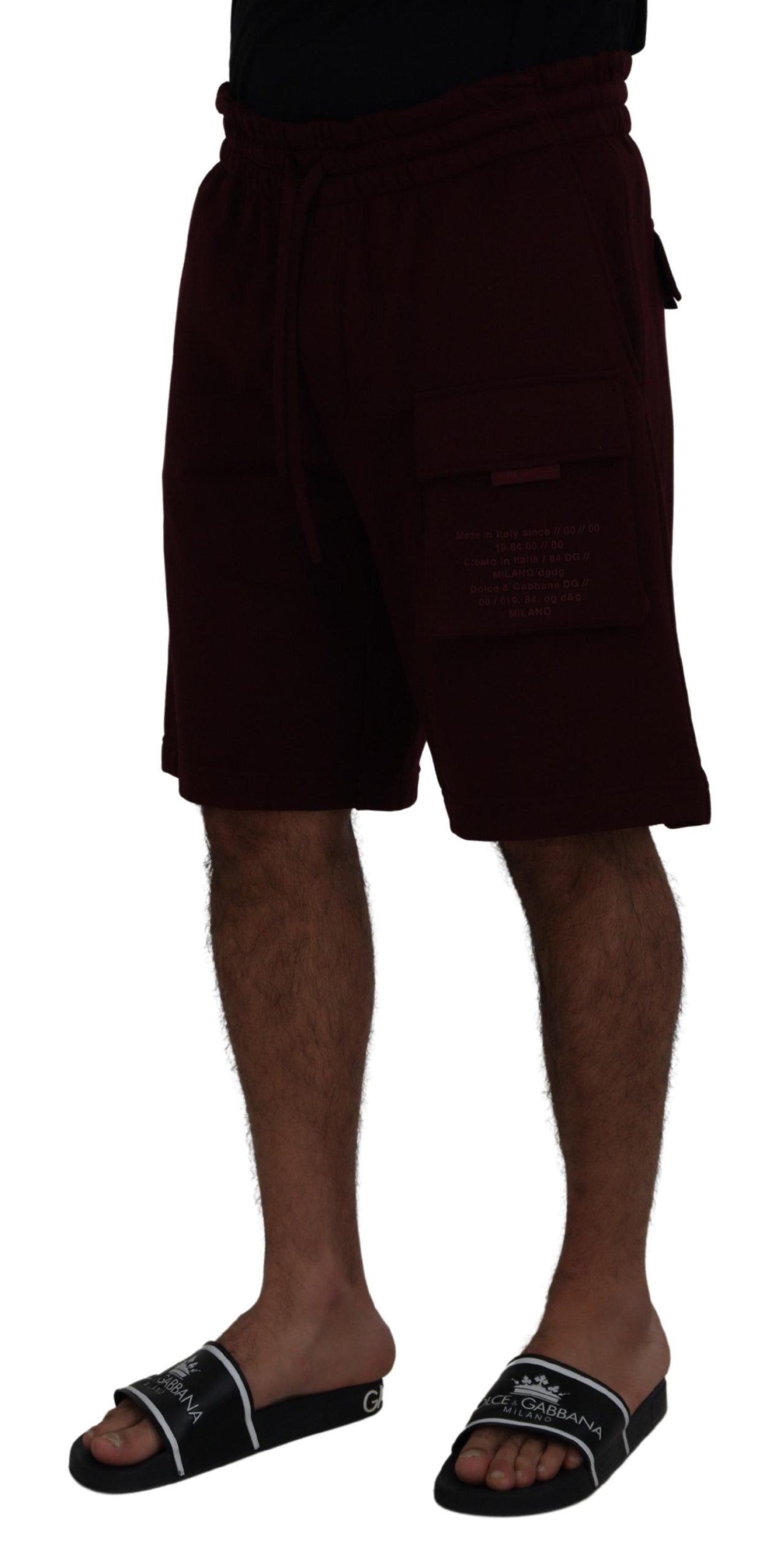 Dolce & Gabbana Elegant Maroon Tailored Shorts IT50 / L