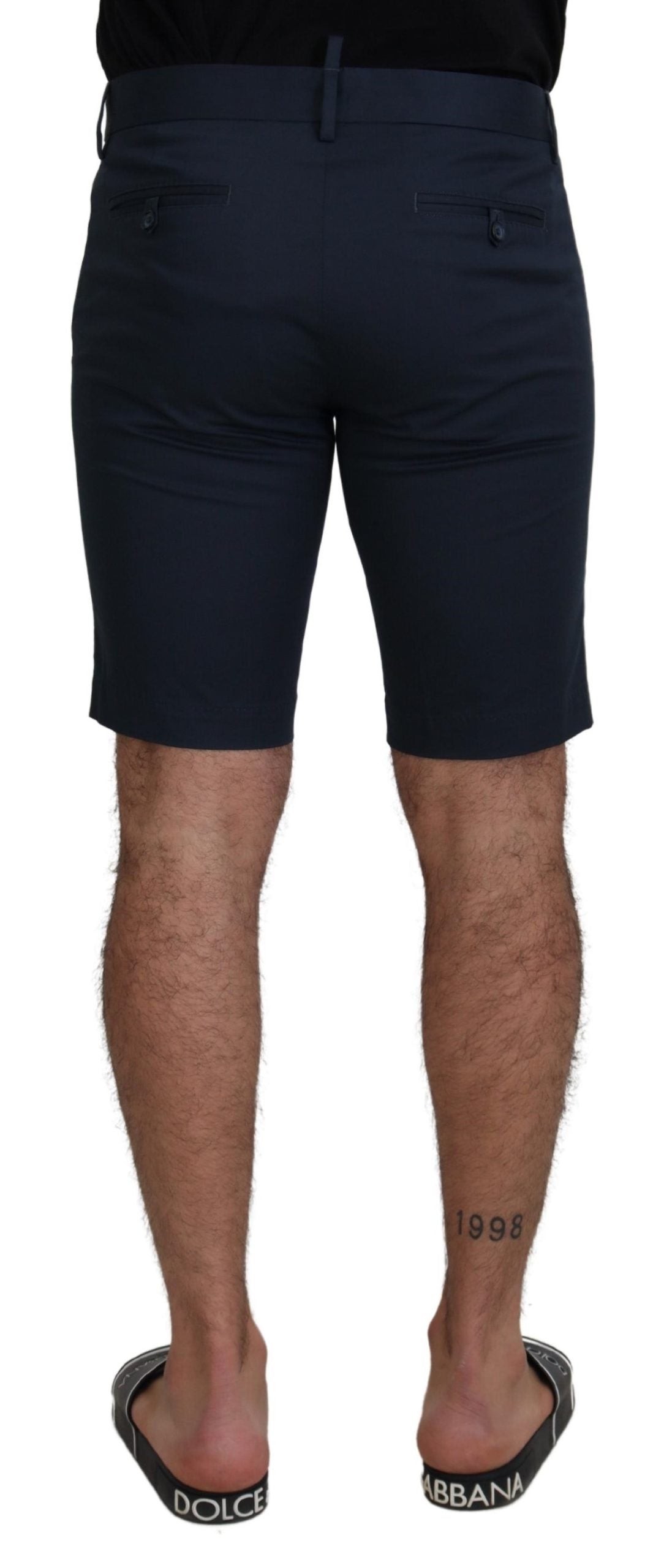 Dolce & Gabbana Elegant Blue Cotton Blend Shorts IT44 / XS