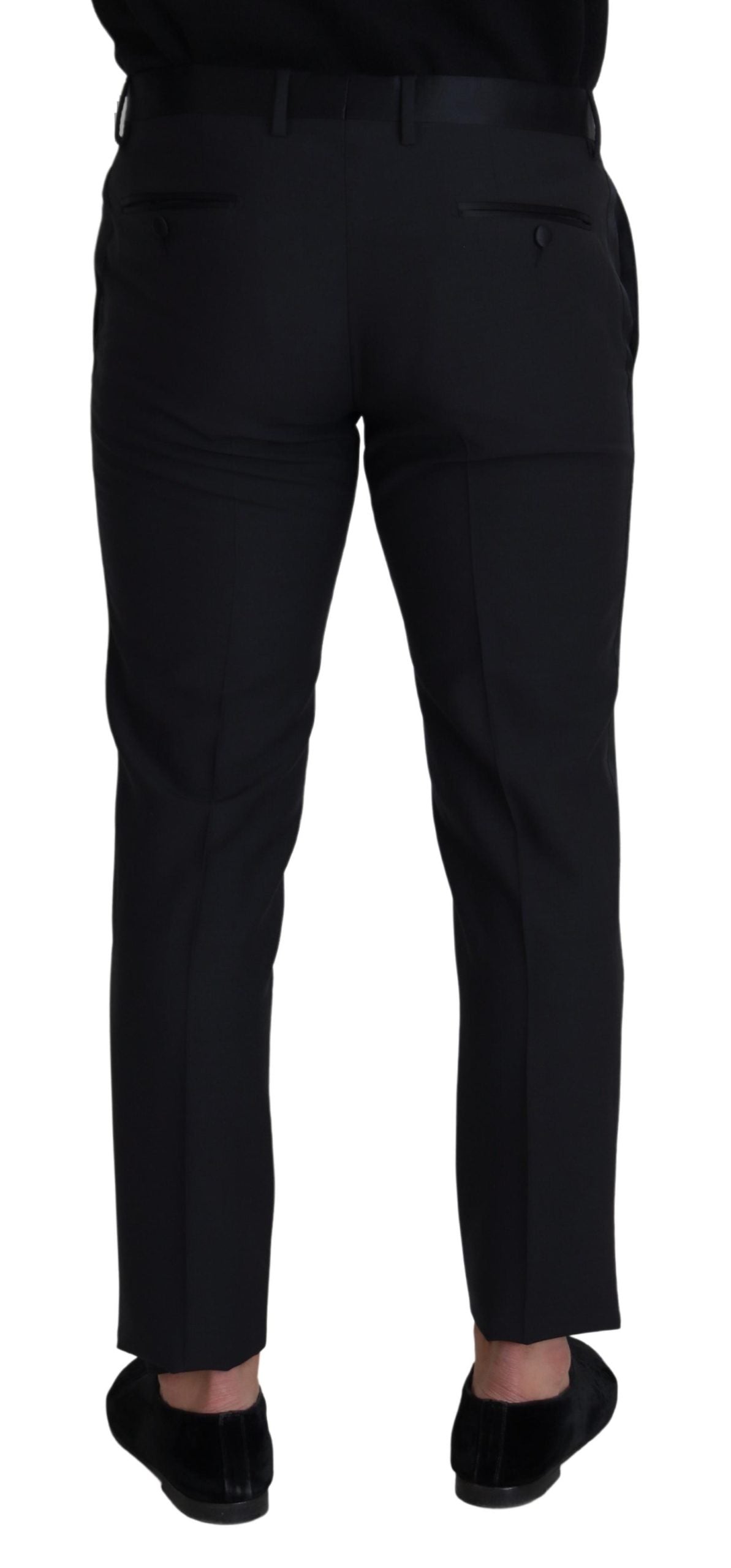 Dolce & Gabbana Elegant Black Wool Blend Trousers IT50 / L