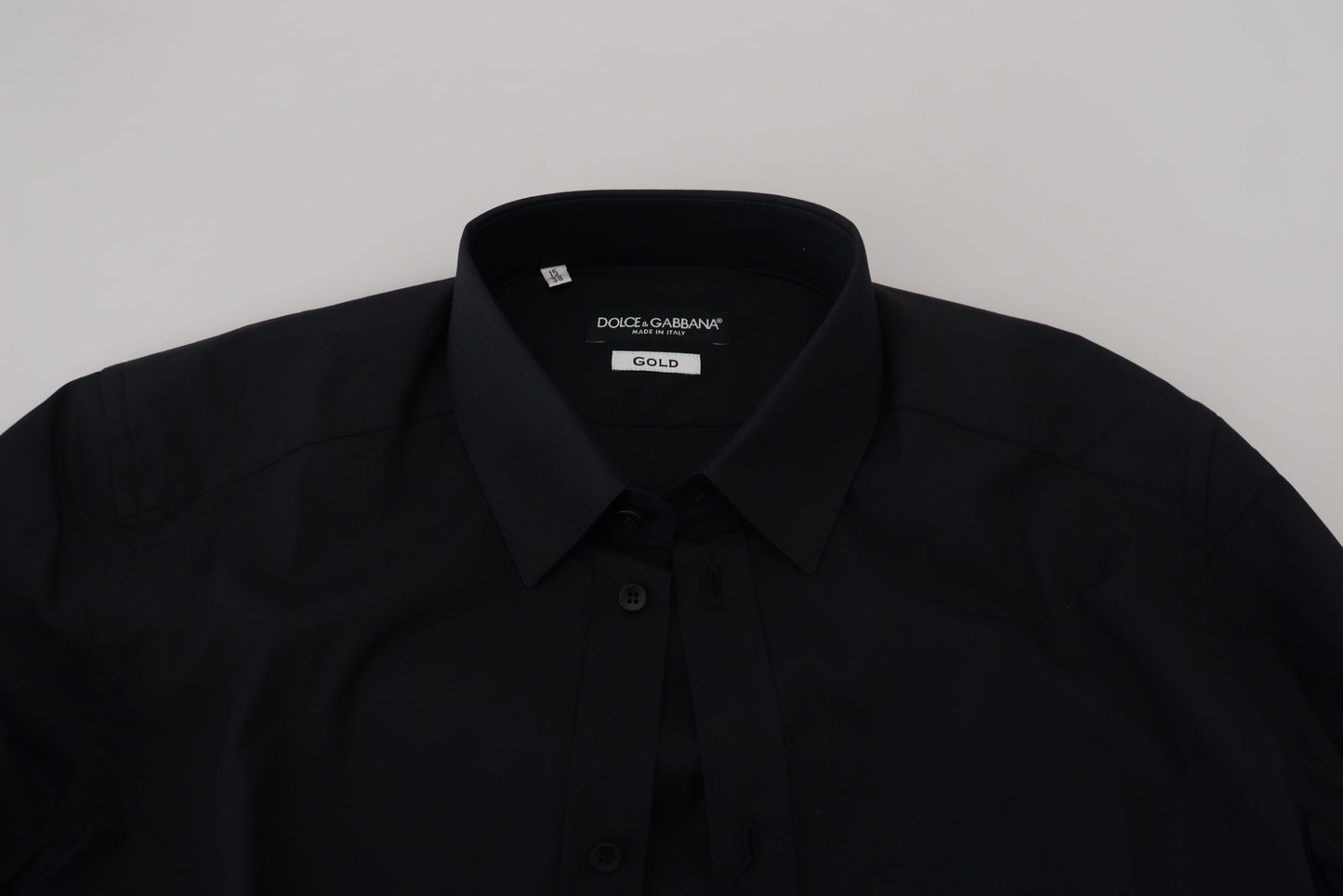 Dolce & Gabbana Chic Black Cotton Dress Shirt IT38 / XS