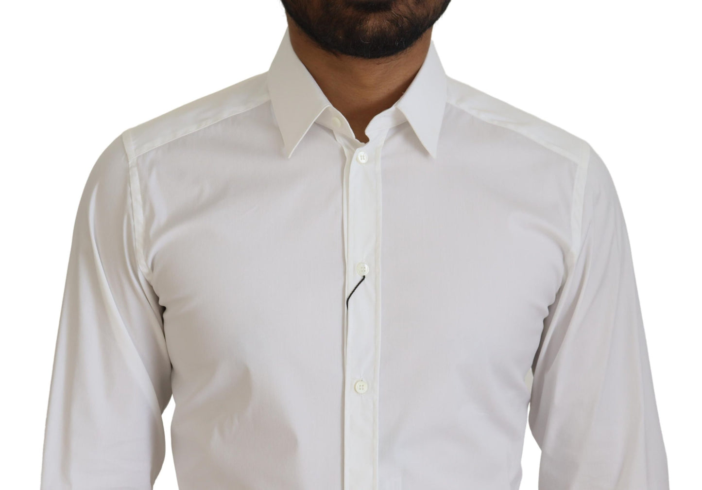 Dolce & Gabbana Dazzling White Slim Fit Dress Shirt IT37 / XS