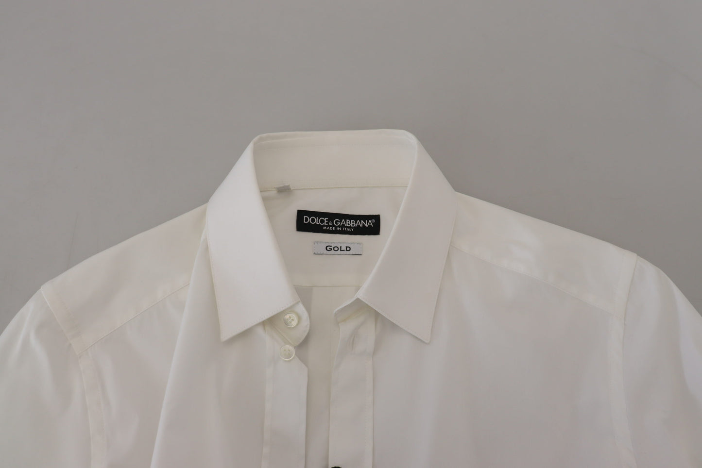 Dolce & Gabbana Dazzling White Slim Fit Dress Shirt IT37 / XS