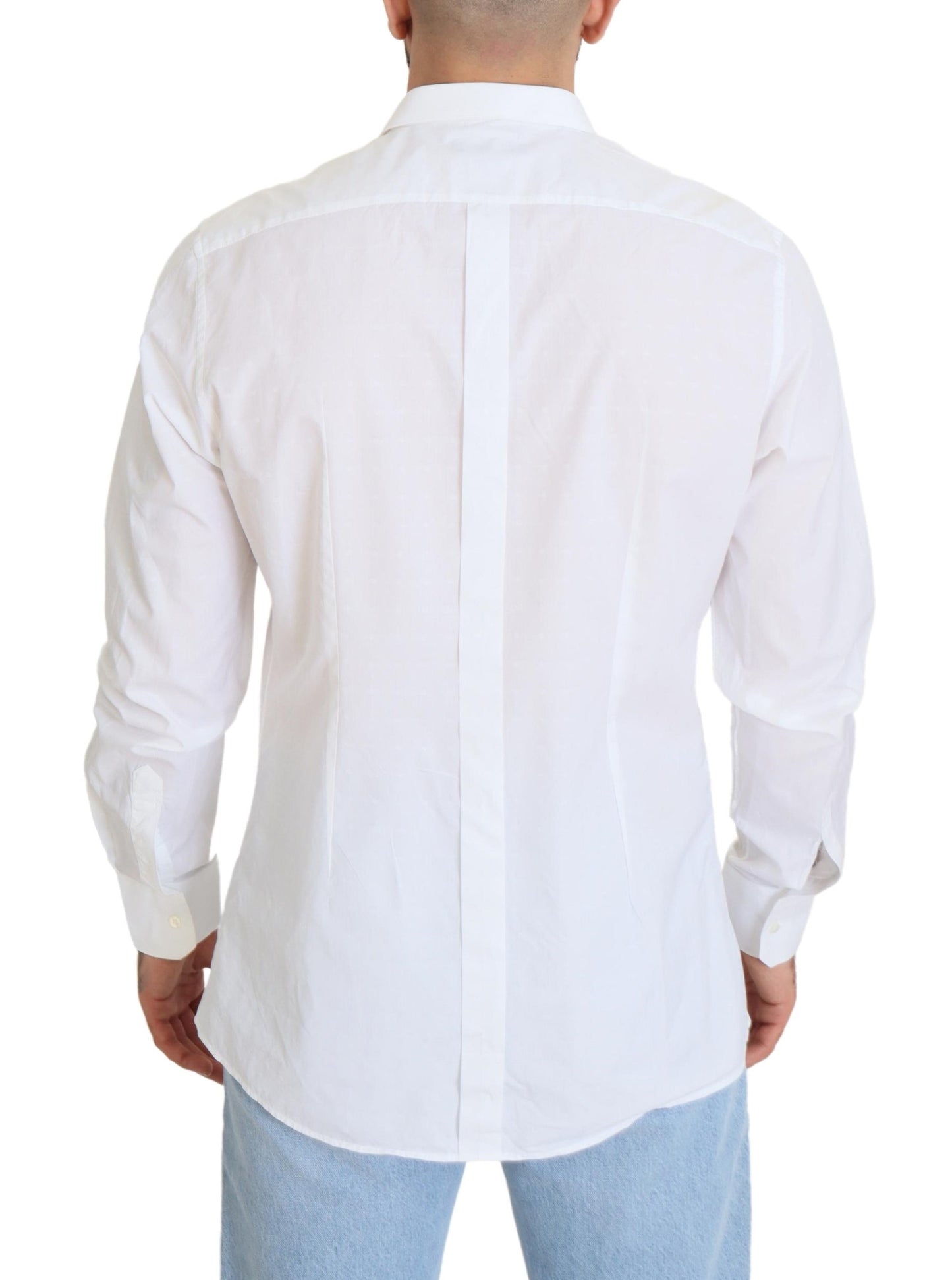 Dolce & Gabbana Elegance Reimagined White Cotton Dress Shirt IT43 / XL