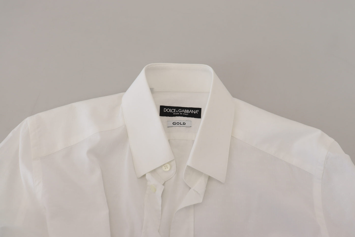 Dolce & Gabbana Elegant White Cotton Dress Shirt Slim Fit IT37 / XS