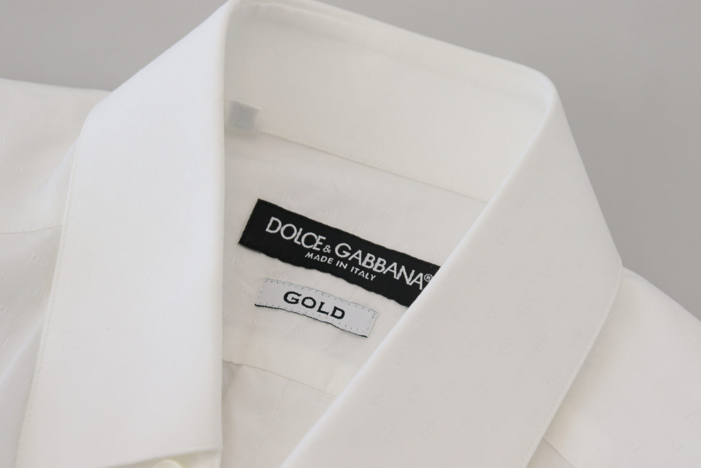 Dolce & Gabbana Elegant White Cotton Dress Shirt Slim Fit IT37 / XS