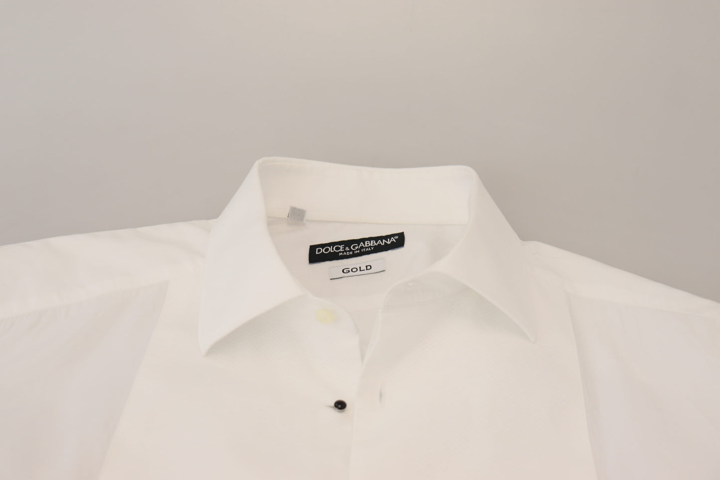 Dolce & Gabbana Elegant White Cotton Poplin Slim Fit Shirt IT37 / XS