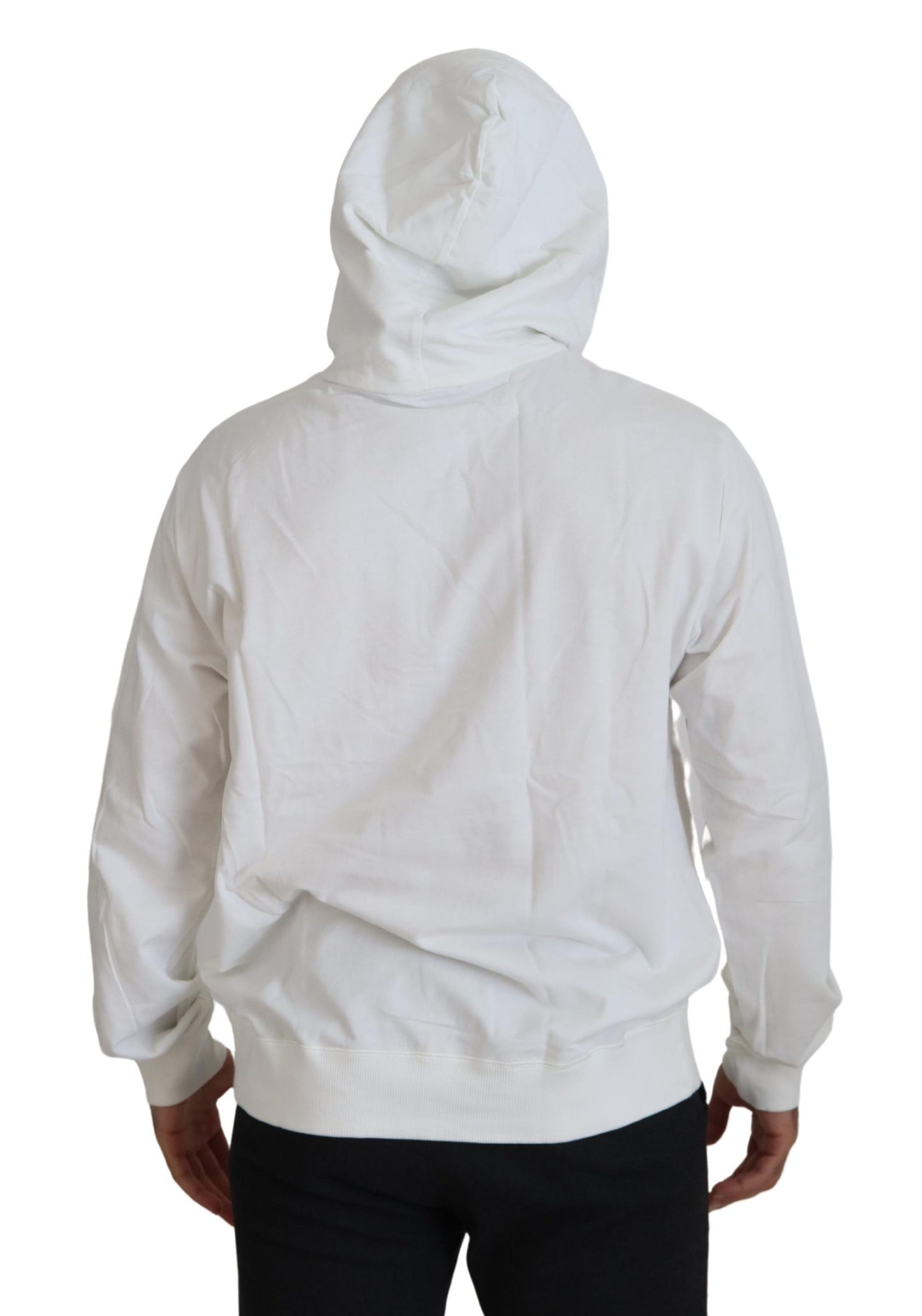 Dolce & Gabbana Stunning White Hooded Sweater IT56 / XL