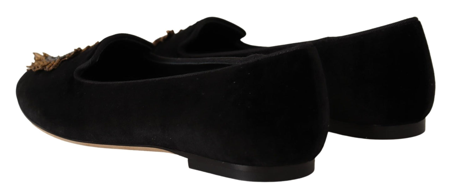 Dolce & Gabbana Elegant Patent Leather Flat Shoes EU35 / US4.5