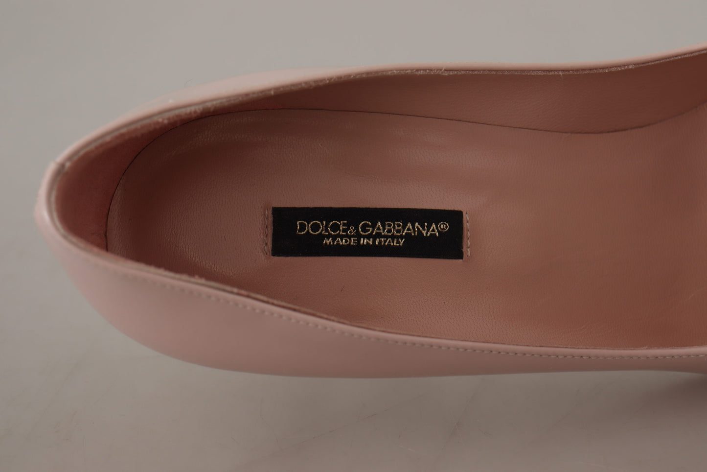 Dolce & Gabbana Elegant Patent Leather Heels in Pink EU37.5 / US7