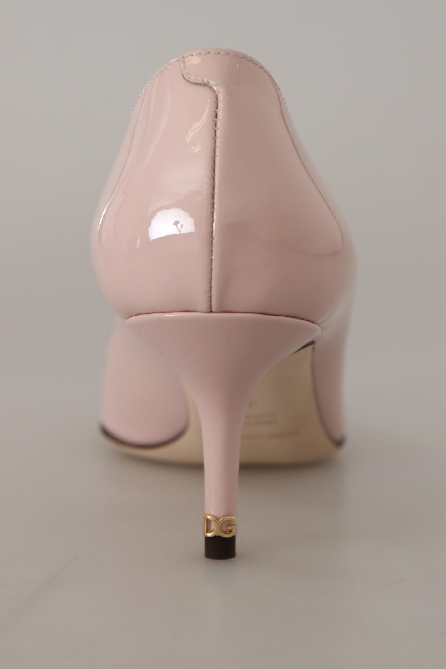 Dolce & Gabbana Elegant Patent Leather Heels in Pink EU37.5 / US7