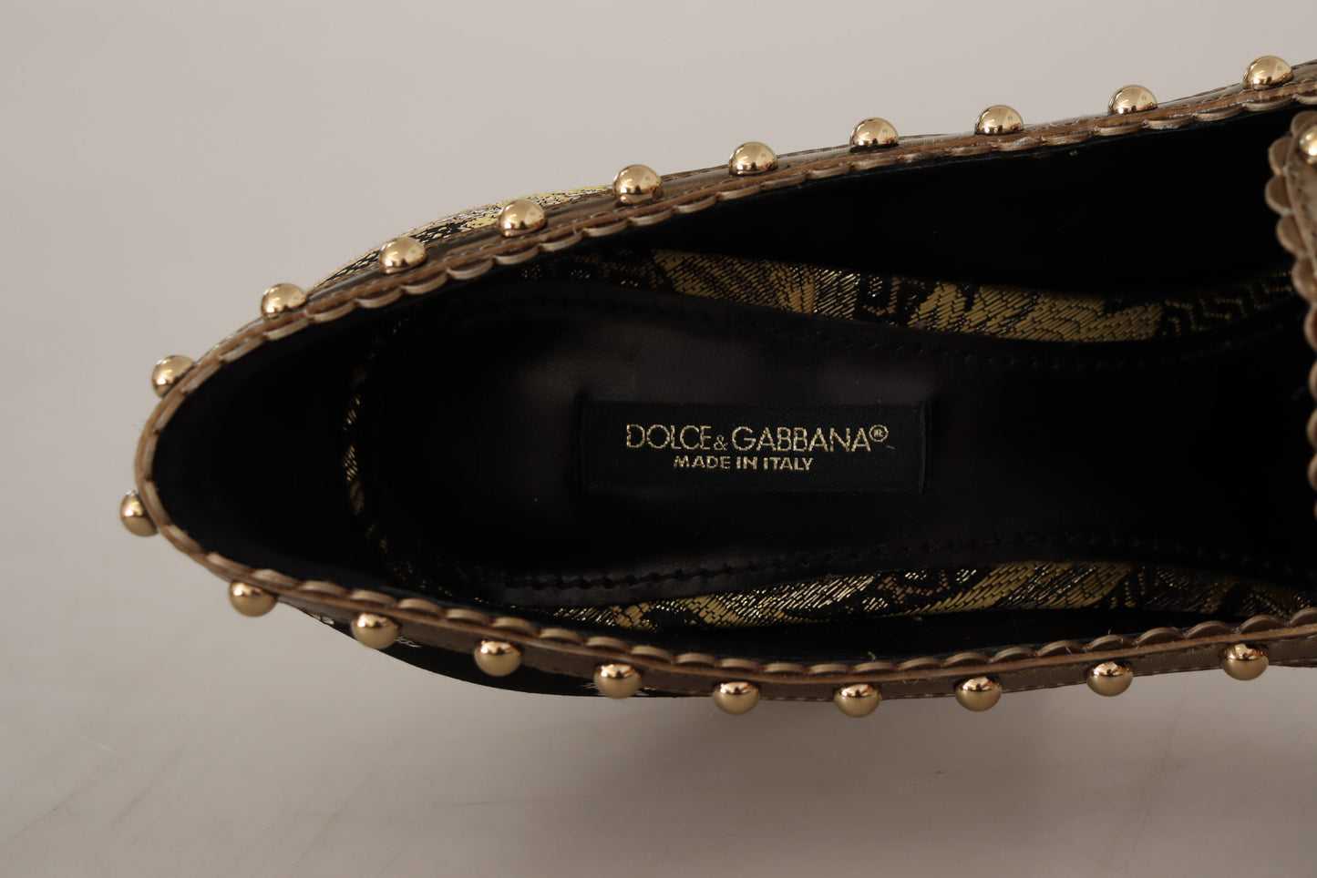 Dolce & Gabbana Elegant Gold Jacquard Brocade Pumps EU36 / US5.5