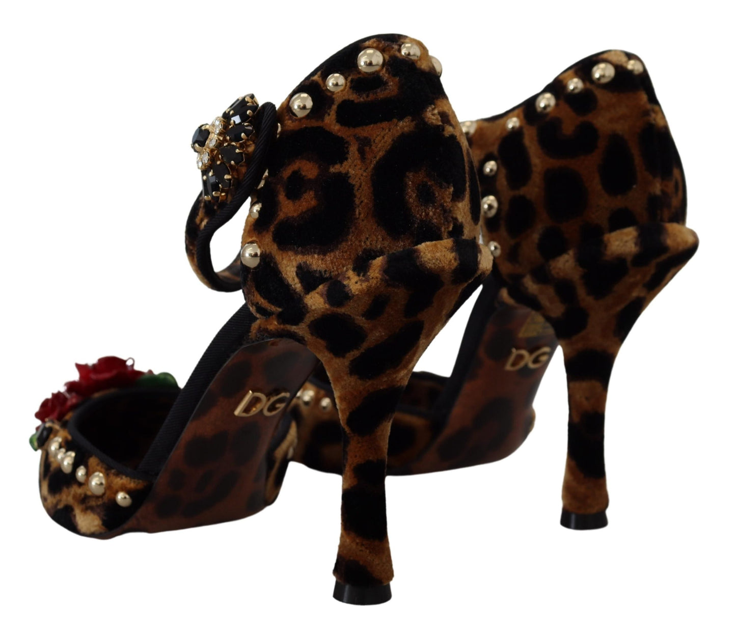 Dolce & Gabbana Chic Leopard Ankle Strap Sandal Heels EU36 / US5.5