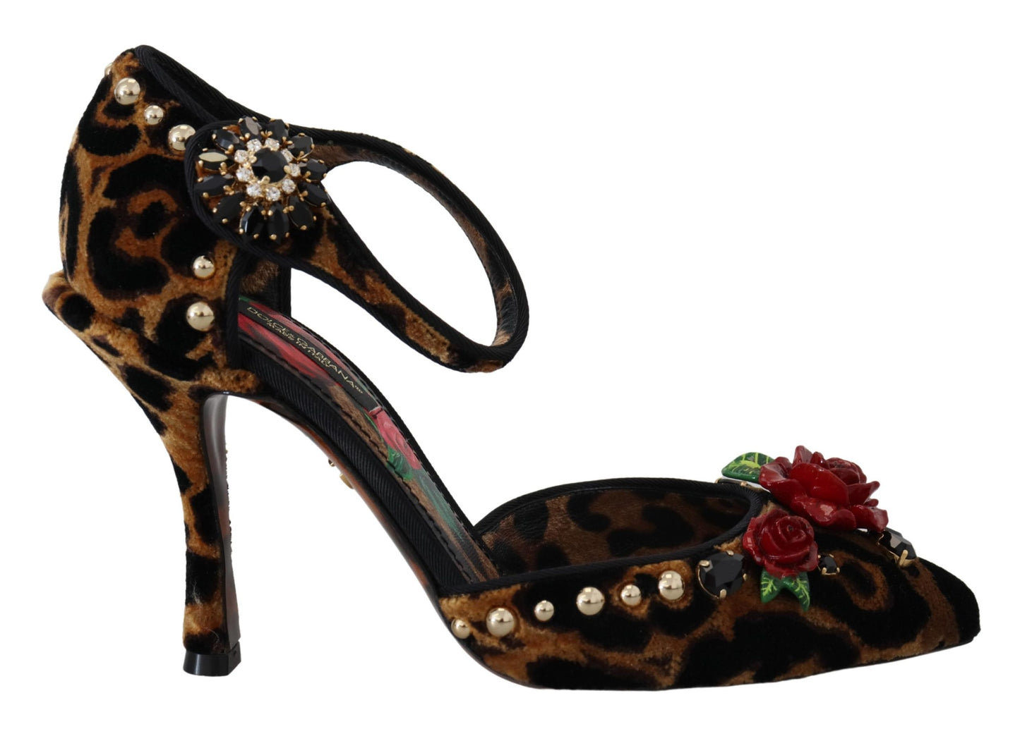 Dolce & Gabbana Chic Leopard Ankle Strap Sandal Heels EU36 / US5.5