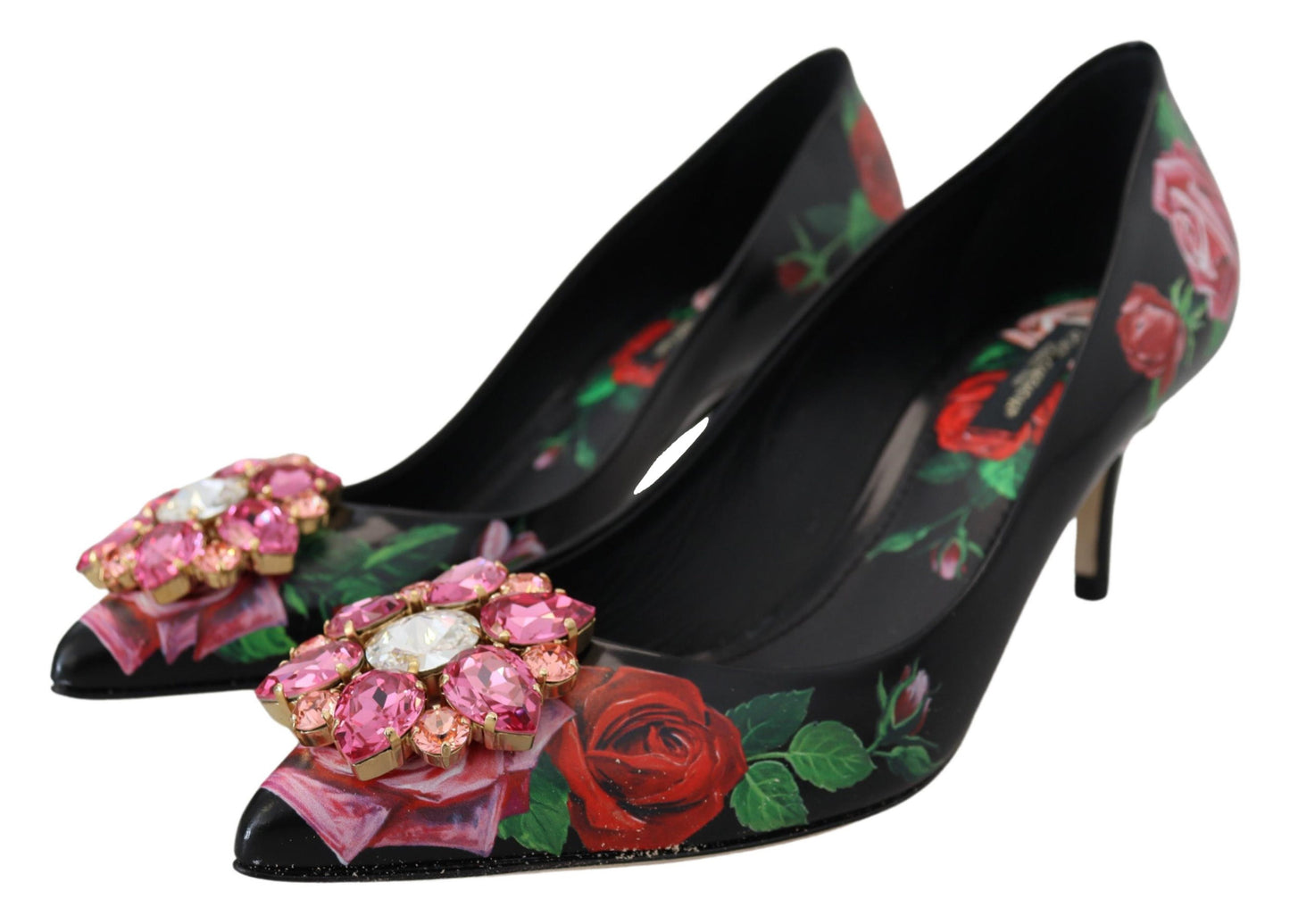 Dolce & Gabbana Elegant Floral Crystal Pumps EU36.5 / US6