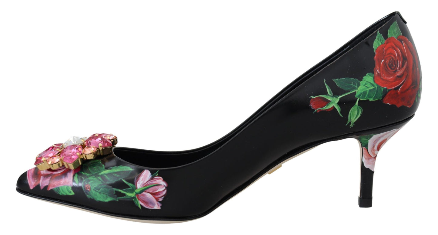 Dolce & Gabbana Elegant Floral Crystal Pumps EU36.5 / US6