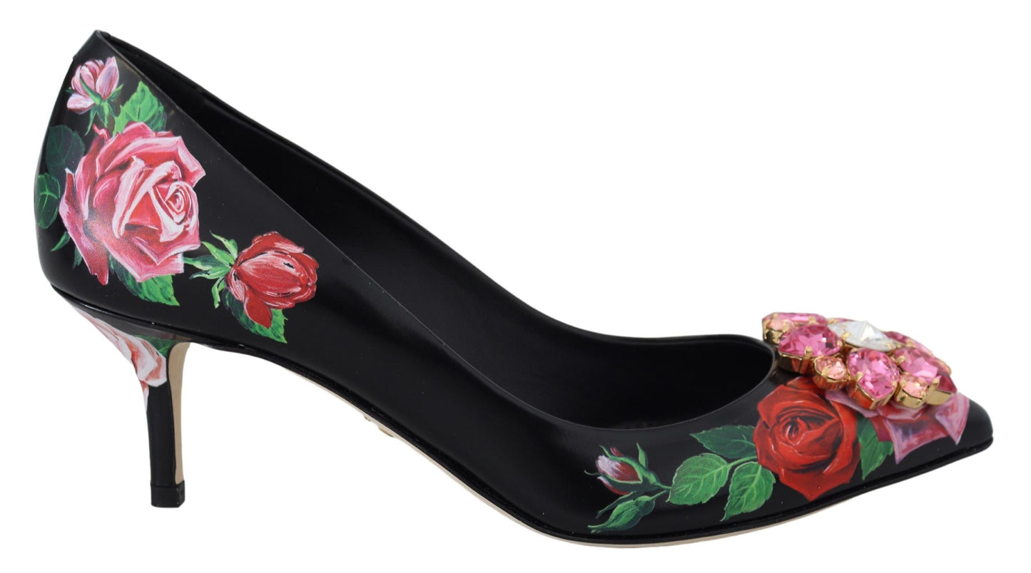 Dolce & Gabbana Elegant Floral Crystal Pumps EU36.5 / US6