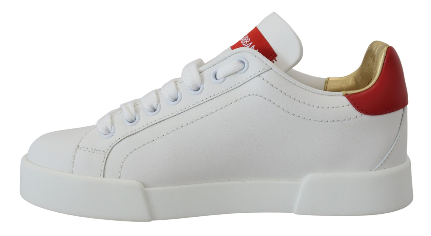 Dolce & Gabbana Sparkling White Portofino Sneakers EU35 / US4.5