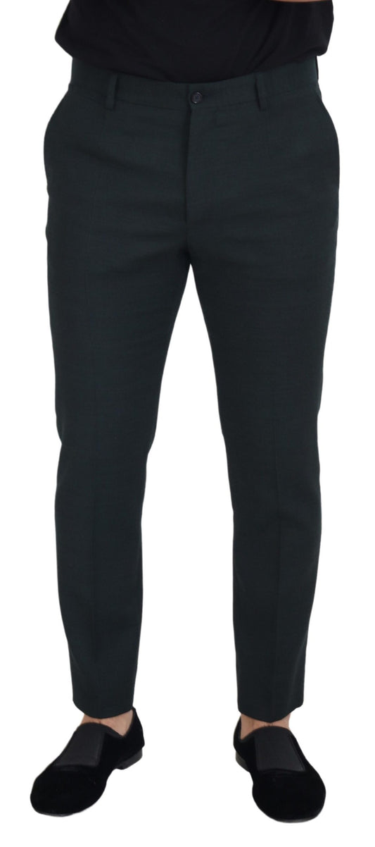 Dolce & Gabbana Elegant Blue Virgin Wool  Trousers IT48 / M