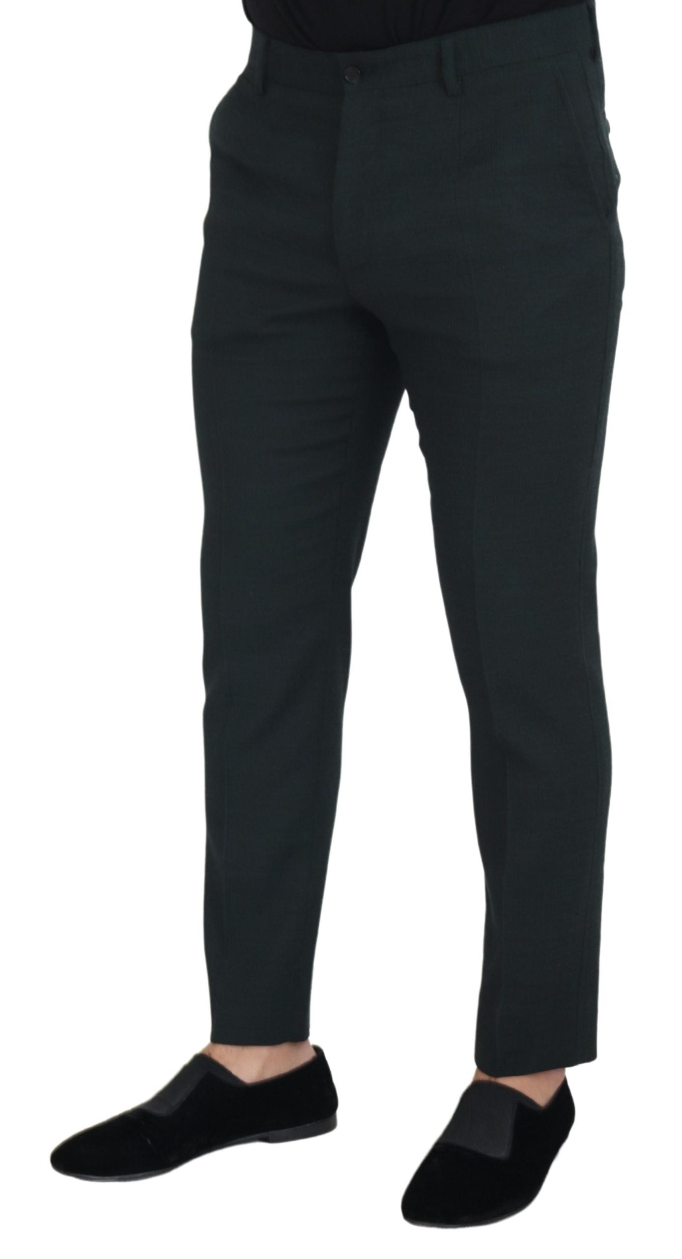 Dolce & Gabbana Elegant Blue Virgin Wool  Trousers IT48 / M