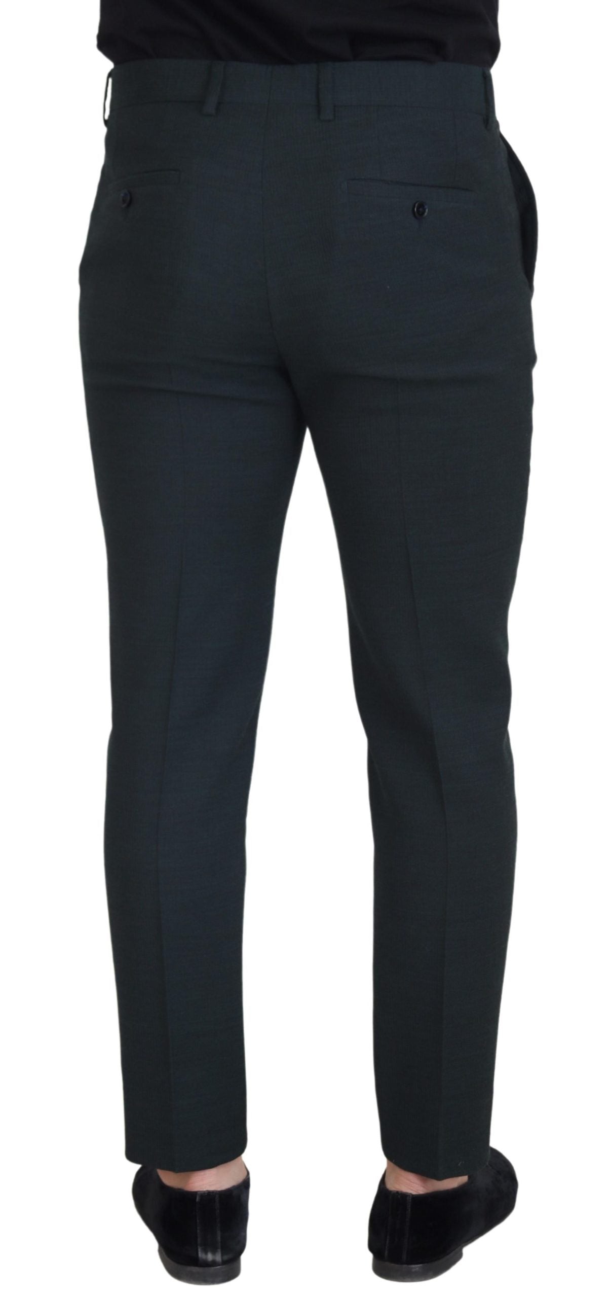 Dolce & Gabbana Elegant Blue Virgin Wool  Trousers IT48 / M